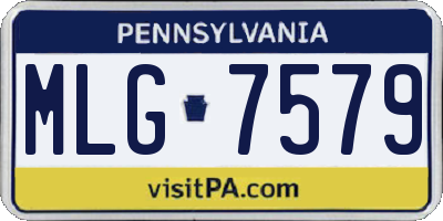 PA license plate MLG7579