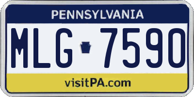 PA license plate MLG7590