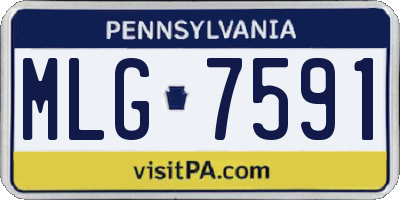 PA license plate MLG7591