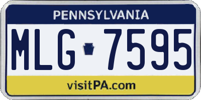 PA license plate MLG7595