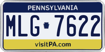 PA license plate MLG7622