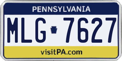 PA license plate MLG7627
