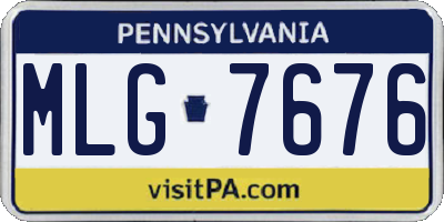 PA license plate MLG7676