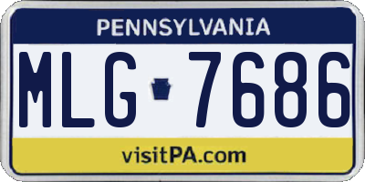 PA license plate MLG7686
