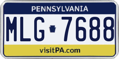 PA license plate MLG7688