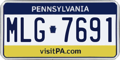 PA license plate MLG7691