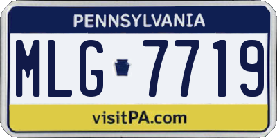 PA license plate MLG7719