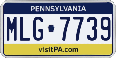 PA license plate MLG7739