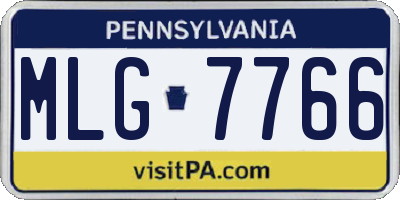 PA license plate MLG7766