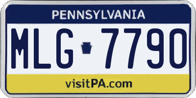 PA license plate MLG7790