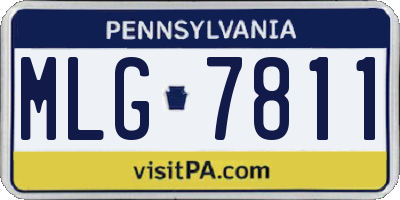 PA license plate MLG7811