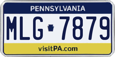 PA license plate MLG7879