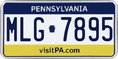 PA license plate MLG7895