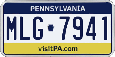 PA license plate MLG7941