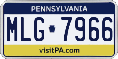 PA license plate MLG7966