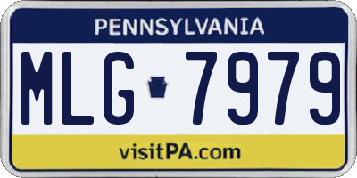 PA license plate MLG7979