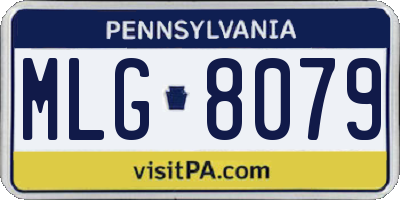 PA license plate MLG8079