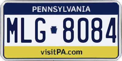 PA license plate MLG8084