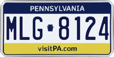PA license plate MLG8124