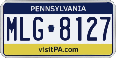 PA license plate MLG8127
