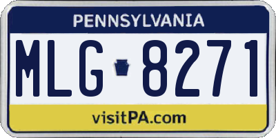 PA license plate MLG8271