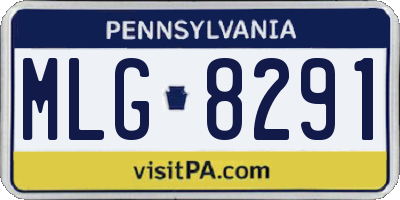PA license plate MLG8291