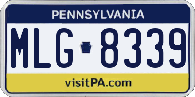 PA license plate MLG8339