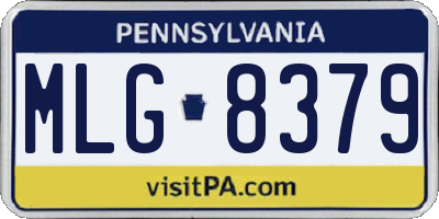 PA license plate MLG8379