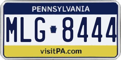 PA license plate MLG8444
