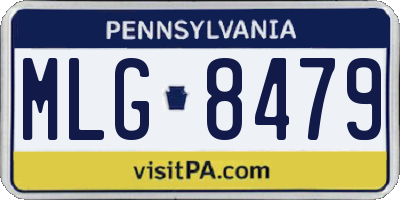 PA license plate MLG8479