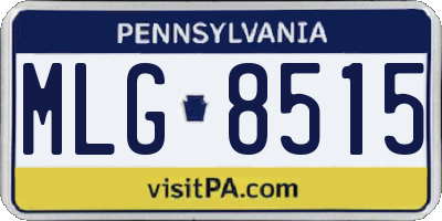 PA license plate MLG8515