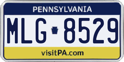 PA license plate MLG8529