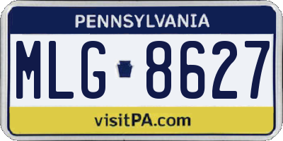 PA license plate MLG8627