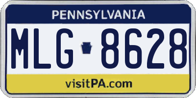 PA license plate MLG8628