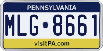 PA license plate MLG8661
