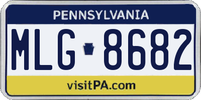 PA license plate MLG8682