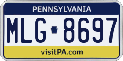 PA license plate MLG8697