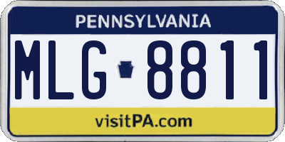 PA license plate MLG8811