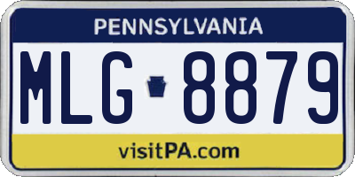PA license plate MLG8879
