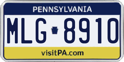 PA license plate MLG8910