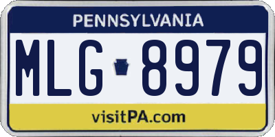 PA license plate MLG8979