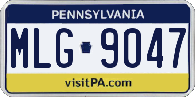 PA license plate MLG9047