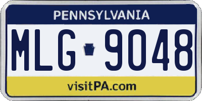 PA license plate MLG9048