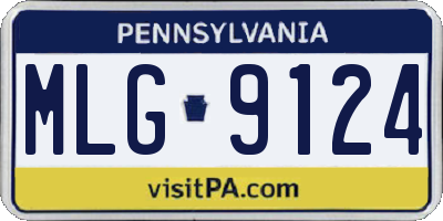 PA license plate MLG9124
