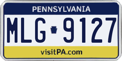PA license plate MLG9127