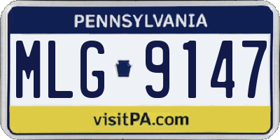 PA license plate MLG9147
