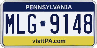 PA license plate MLG9148