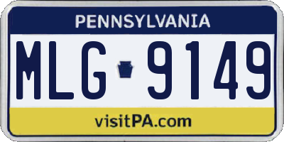 PA license plate MLG9149