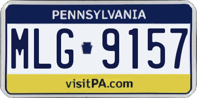 PA license plate MLG9157