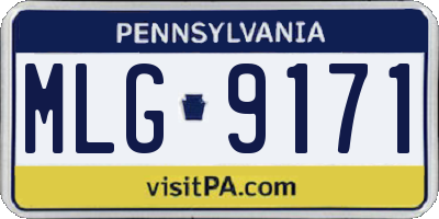 PA license plate MLG9171
